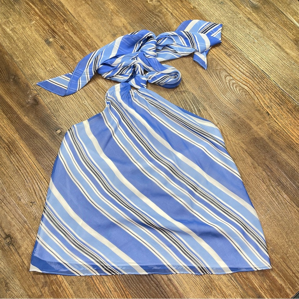 Lauren by Ralph Lauren 100% Silk Tie-neck Halter Blouse Size 10
